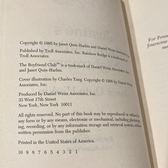 The Boyfriend Club #9: Justine’s Baby-Sitting Nightmare - Vintage Novel - Picture 4 of 5